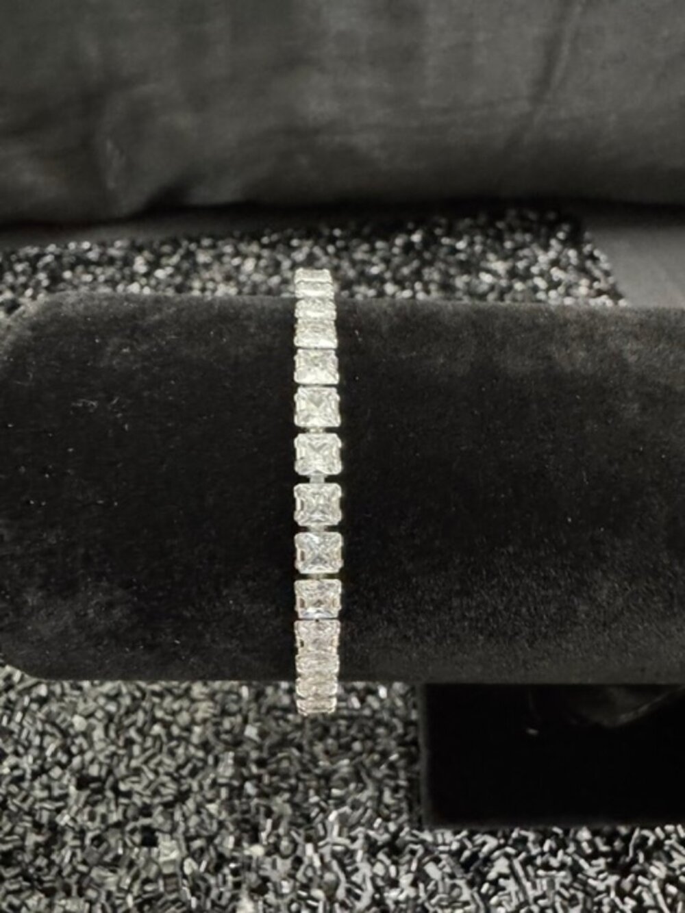 18K White Gold Filled AAA CZ Tennis Bracelet Sizable from 6.5" - 7" - NWOT